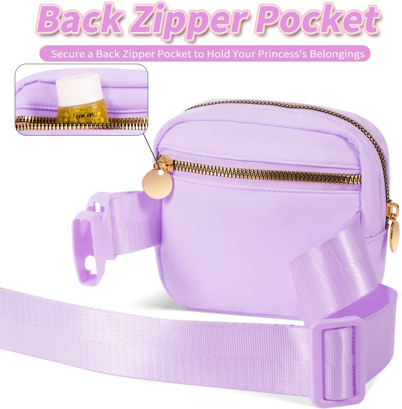 Uygafly Christmas Birthday Gifts for 2 3 4 5 6 7 8 9 10 11 Year Old Girls - Mini Fanny Pack Cute Crossbody Bag Belt Bag Trendy Stuff,Gifts for Girls Teens Kids Daughter Sister Her - Lavender,A - Image 3